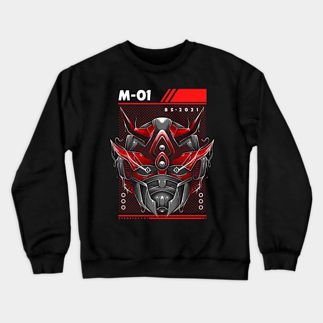 MECHA HEAD 01 Crewneck Sweatshirt by BERKAH SERAWUNG